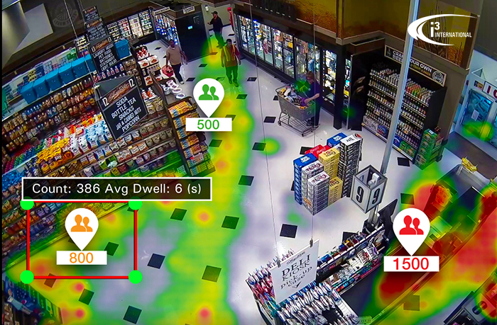 heat mapping feature of inside of a c-store provided by www.i3international.com