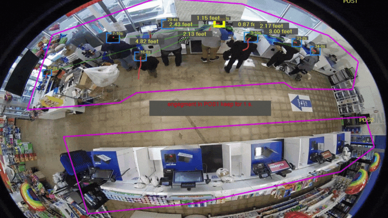 Gif showing i3 Tracking employees engaging with customer